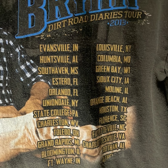 Luke Bryan Gildan 2013 Dirt Road Diaries Concert Tee - Picture 8 of 12